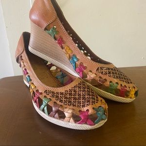Genuine Leather “huaraches"  Wedge sandals.
